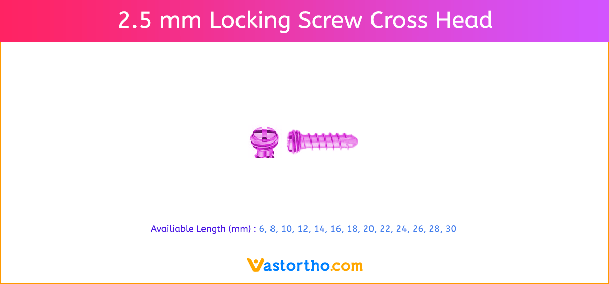 2.5 mm Locking Screw Craniomaxillofacial