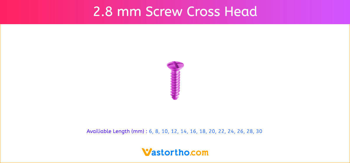 2.8 mm Screw Craniomaxillofacial
