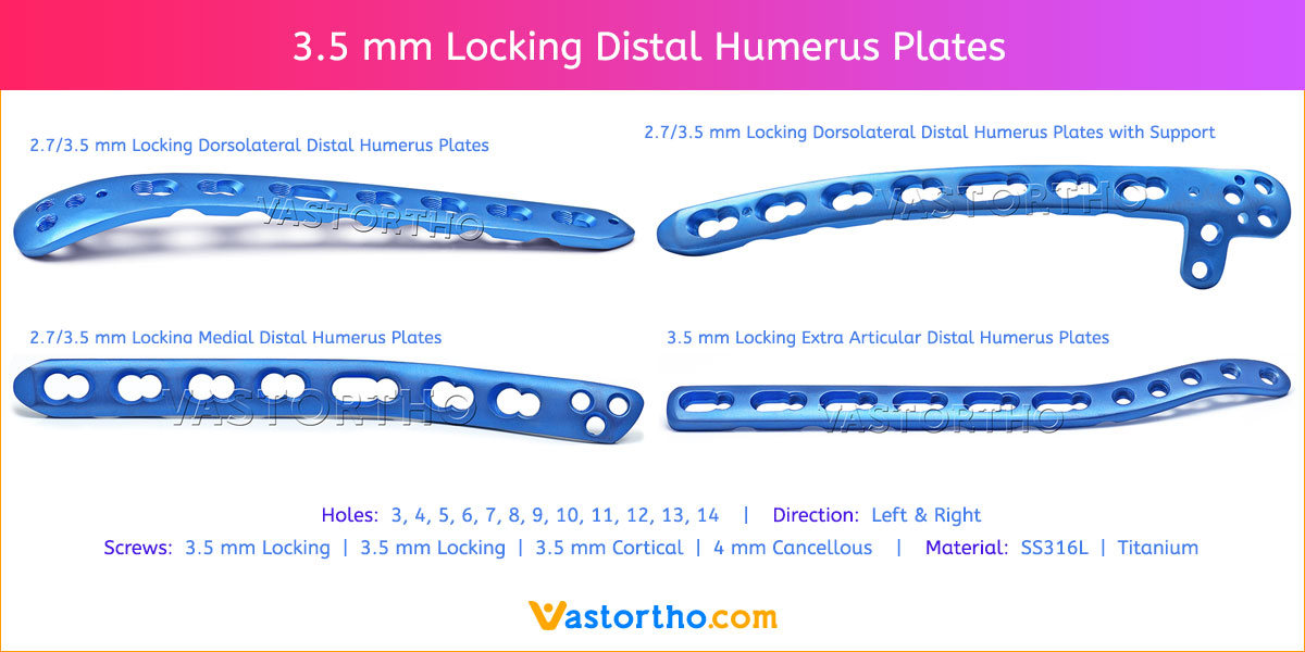 3.5 mm Locking Distal Humerus Plates