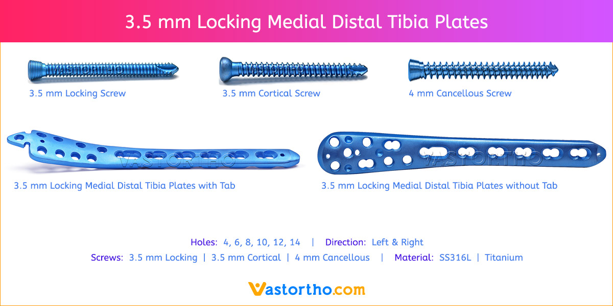 3.5 mm Locking Medial Distal Tibia Plates