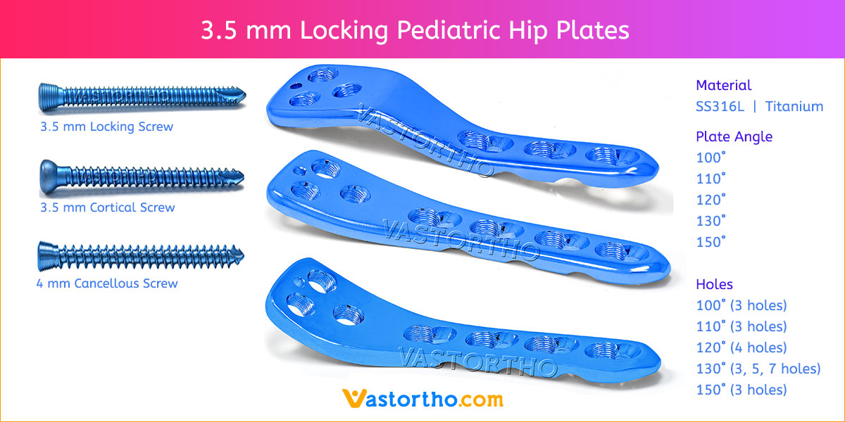 3.5 mm Locking Pediatric Hip Plates