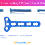 3.5 mm Locking T Plates 3 Head Holes