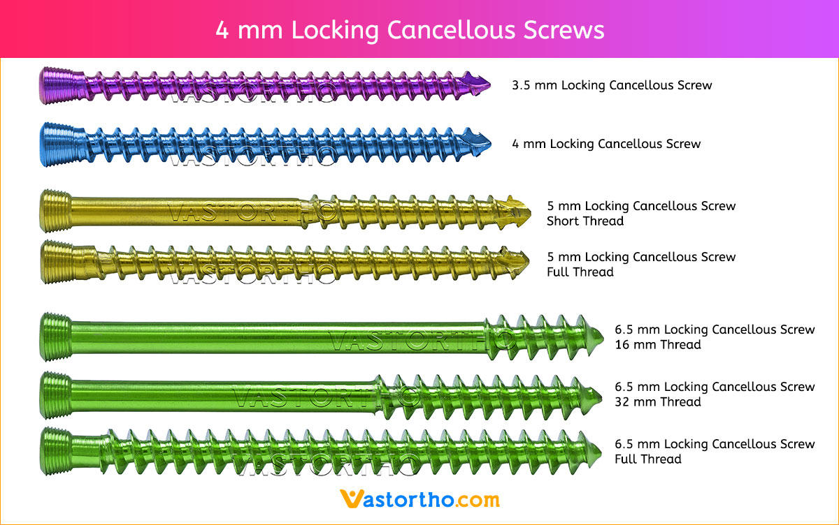 4 mm Locking Cancellous Screws