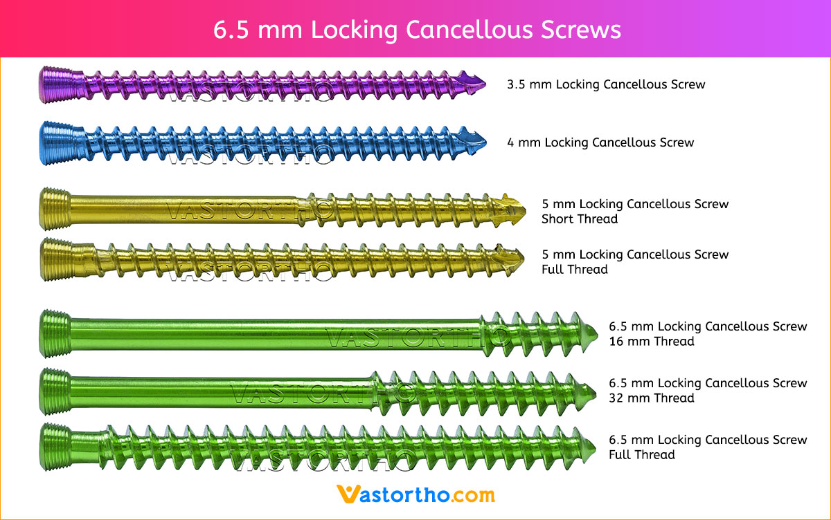 6.5 mm Locking Cancellous Screws