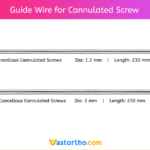 Guide Wire Cannulated Screw