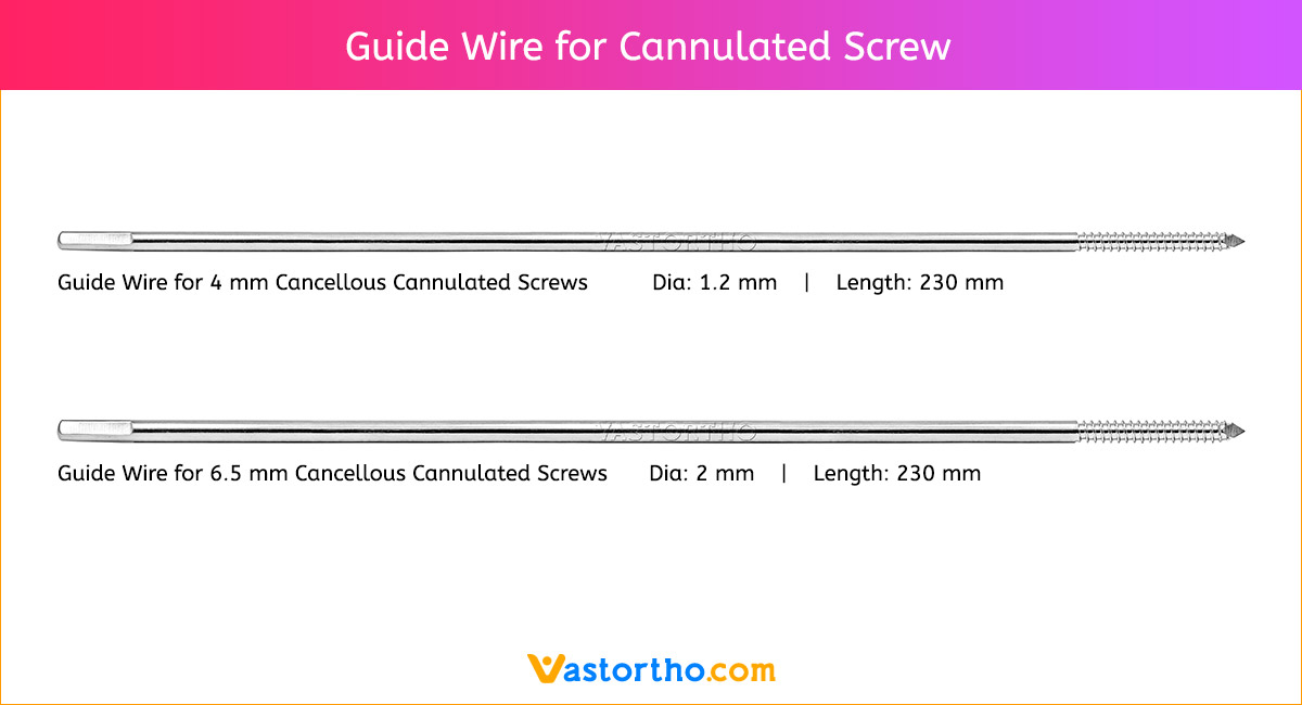 Guide Wire Cannulated Screw
