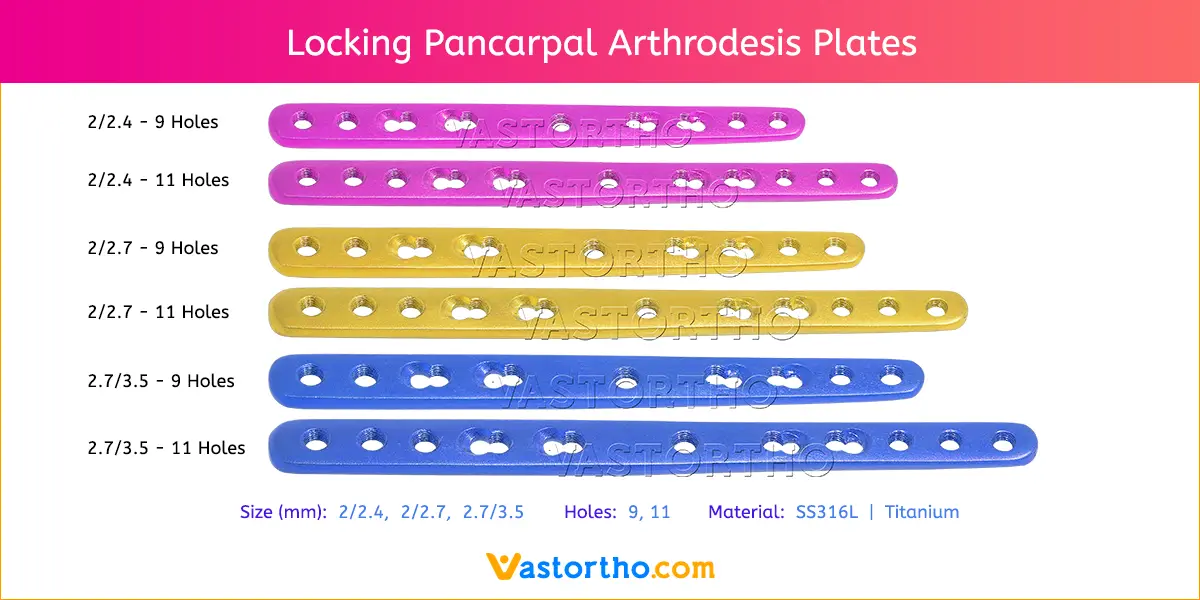 Locking Pancarpal Arthrodesis Plates